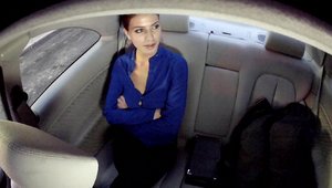 Amateur nailed rough in a taxi