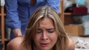 Loud sex in company with horny blonde hair