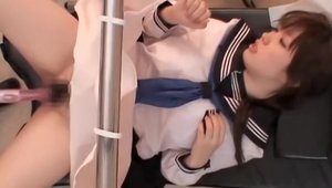 Asian amateur gets a buzz out of voyeur hard pounding