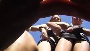 Amateur voyeur in public