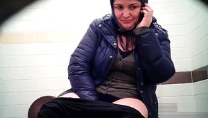 Pissing in the toilet