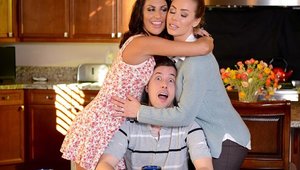RealWifeStories: Huge tits August Ames dick sucking