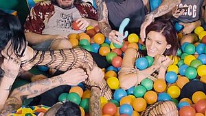Crowd Bondage - Amina Danger teasing