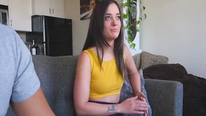 Stepsister Gia Paige bends over
